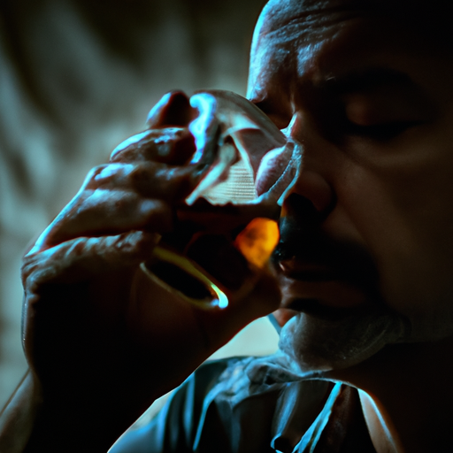 תמונה של אדם שותה אלכוהול מכוס