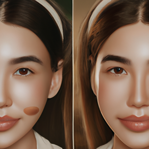 תמונת לפני ואחרי של לקוחה מרוצה, המציגה את התוצאות המרשימות של שימוש בקרם פנים של חוה זינגבוים