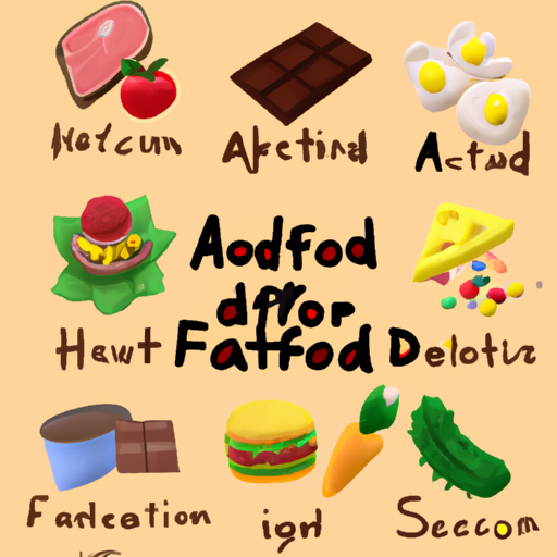 תמונה המציגה סוגים שונים של פריטי מזון, המדגישה את אלה המועילים לניהול ADHD