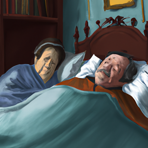 תמונה המציגה זוג קשישים ישן בשלווה, המציג את חשיבות השינה האיכותית אצל קשישים